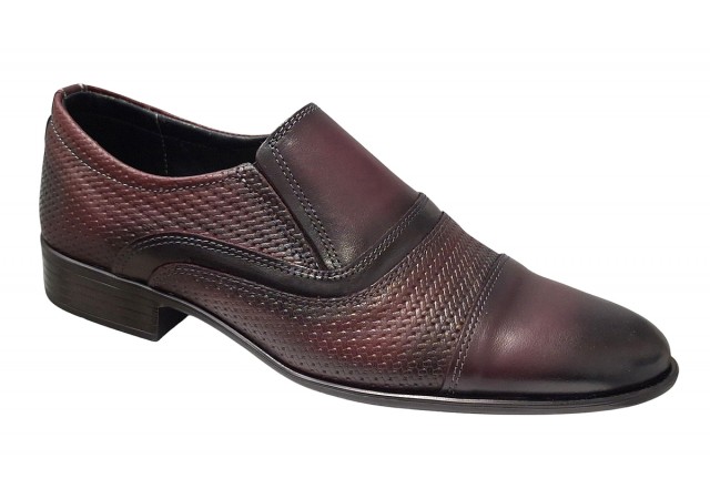 Pantofi eleganti pentu barbati piele naturala bordeaux - GKR01VIS